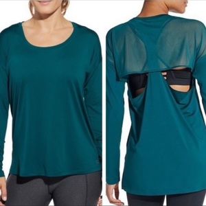 CALIA by Carrie Underwood move mesh back long sleep real top